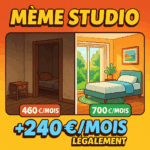 encadrement loyers lyon Comparaison de deux studios à Lyon : l’un ancien à 460 €/mois, l’autre moderne avec cour à 700 €/mois, justifié légalement.
