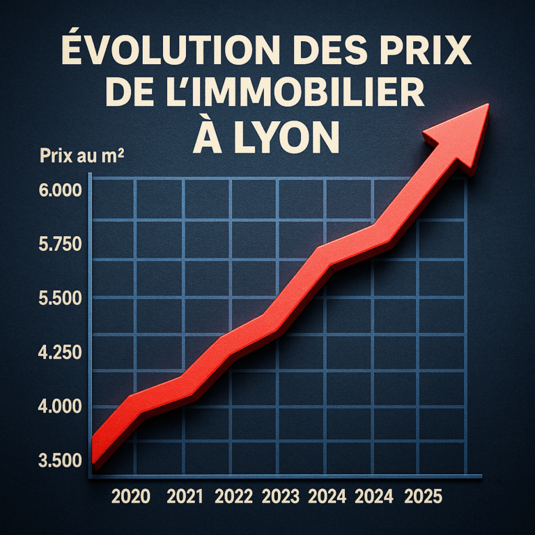L’évolution des prix de l’immobilier à Lyon entre 2020 et 2025 et jusqu'à 2030. 1 Graphique 3D illustrant l’évolution des prix de l’immobilier à Lyon entre 2020 et 2025 avec des prévisions jusqu’en 2030.