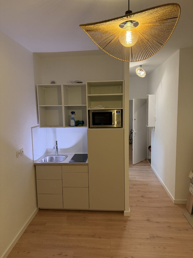 Une cuisine de 1.5m de long seulement