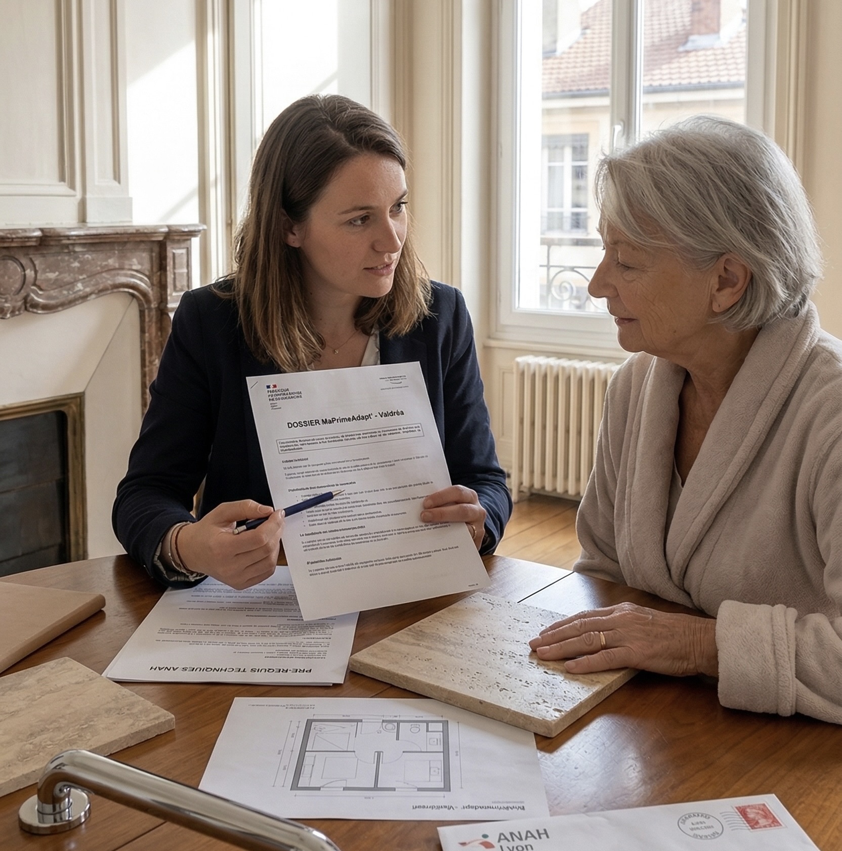 Expertise Valdréa : Accompagnement MaPrimeAdapt' et aides ANAH pour maintien à domicile à Lyon. Rénovation de salle de bain senior certifiée conforme aux prérequis techniques de l’État.