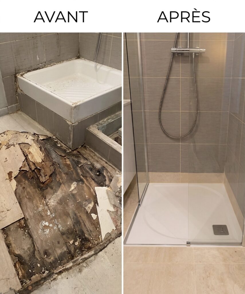 Projet Odette : De la douche à seuil haut à l’accessibilité de plain-pied.