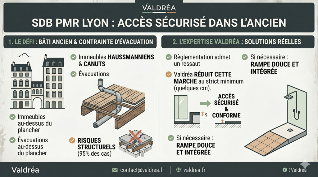 renovation salle de bain pmr lyon contrainte technique